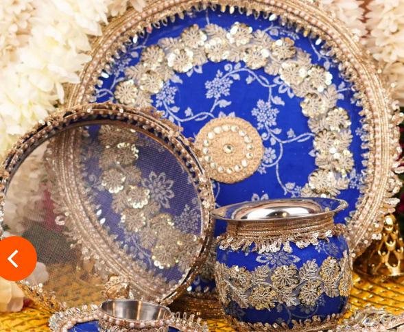 Ocean Majesty Bridal Pooja Thali Set