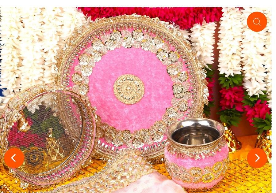 Lotus Bloom Pink Decorative Pooja Set
